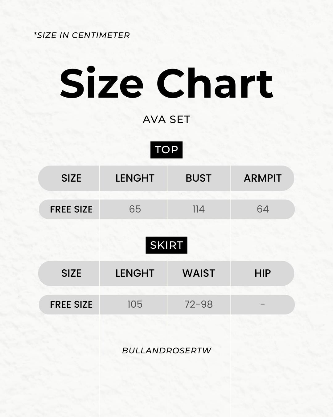 AVA SET: TOP & SKIRT - BULLANDROSERTW